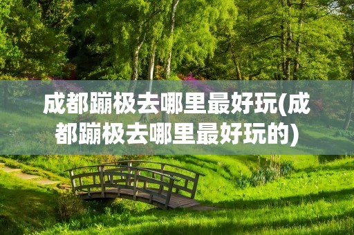 成都蹦极去哪里最好玩(成都蹦极去哪里最好玩的)