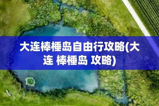大连棒棰岛自由行攻略(大连 棒棰岛 攻略)