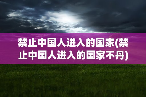 禁止中国人进入的国家(禁止中国人进入的国家不丹)