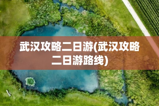 武汉攻略二日游(武汉攻略二日游路线)