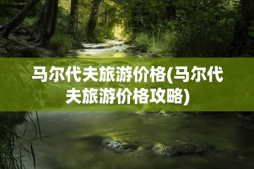 马尔代夫旅游价格(马尔代夫旅游价格攻略)