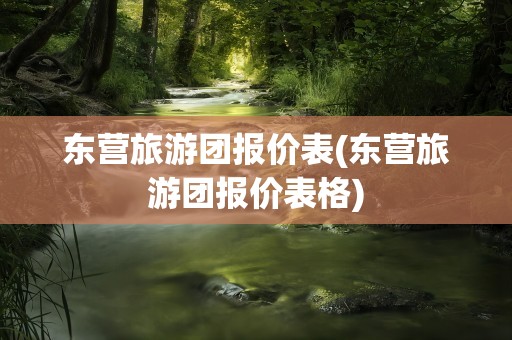 东营旅游团报价表(东营旅游团报价表格)