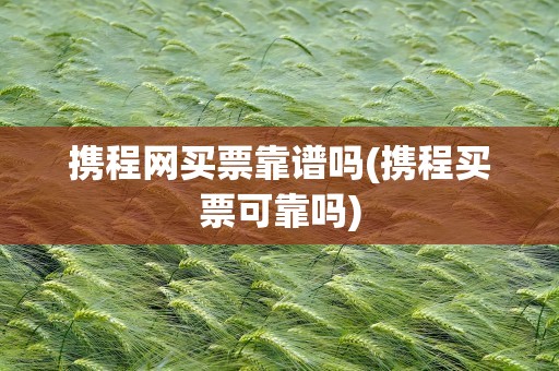 携程网买票靠谱吗(携程买票可靠吗)