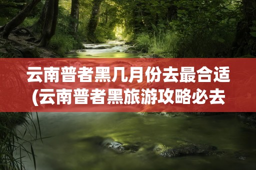 云南普者黑几月份去最合适(云南普者黑旅游攻略必去景点)