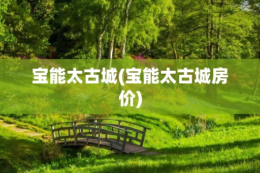 宝能太古城(宝能太古城房价)