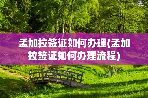 孟加拉签证如何办理(孟加拉签证如何办理流程)