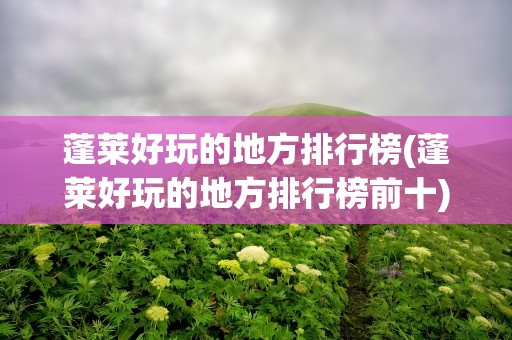 蓬莱好玩的地方排行榜(蓬莱好玩的地方排行榜前十)