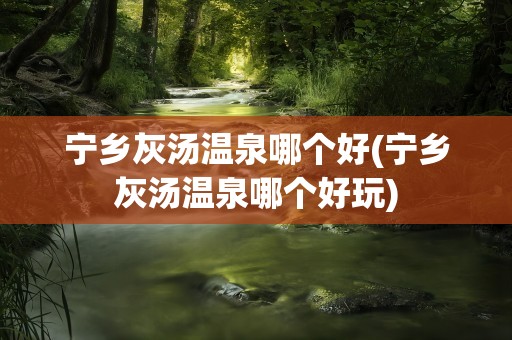 宁乡灰汤温泉哪个好(宁乡灰汤温泉哪个好玩)