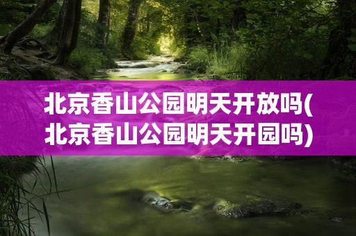 北京香山公园明天开放吗(北京香山公园明天开园吗)