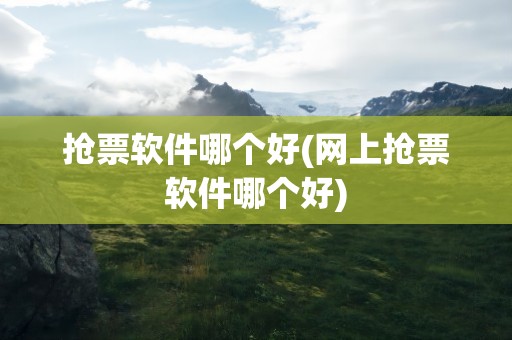 抢票软件哪个好(网上抢票软件哪个好)