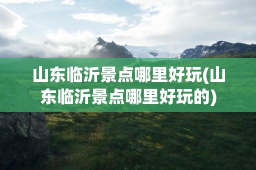 山东临沂景点哪里好玩(山东临沂景点哪里好玩的)