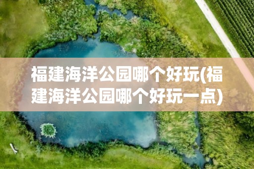 福建海洋公园哪个好玩(福建海洋公园哪个好玩一点)