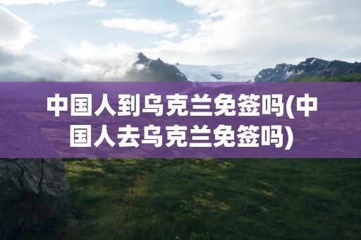 中国人到乌克兰免签吗(中国人去乌克兰免签吗)