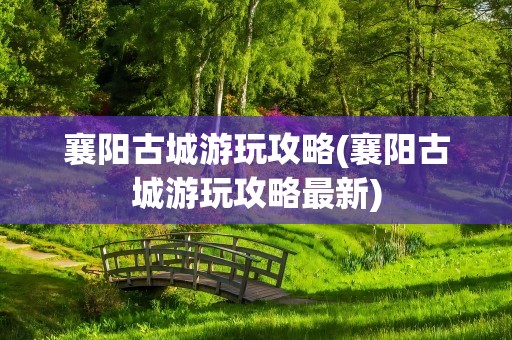 襄阳古城游玩攻略(襄阳古城游玩攻略最新)