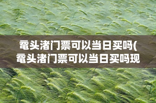 鼋头渚门票可以当日买吗(鼋头渚门票可以当日买吗现在)