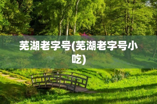 芜湖老字号(芜湖老字号小吃)