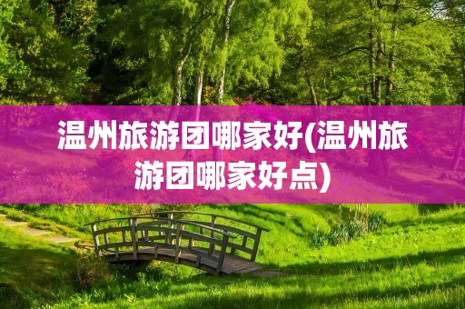 温州旅游团哪家好(温州旅游团哪家好点)