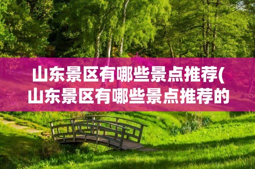 山东景区有哪些景点推荐(山东景区有哪些景点推荐的)