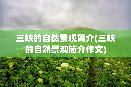 三峡的自然景观简介(三峡的自然景观简介作文)