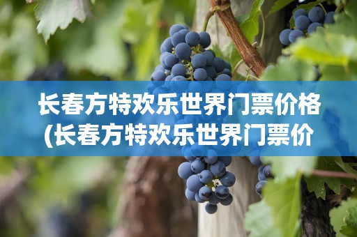 长春方特欢乐世界门票价格(长春方特欢乐世界门票价格表)