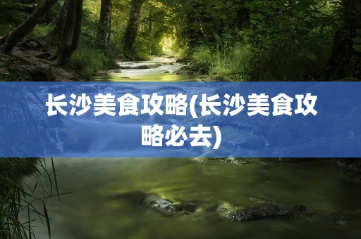 长沙美食攻略(长沙美食攻略必去)
