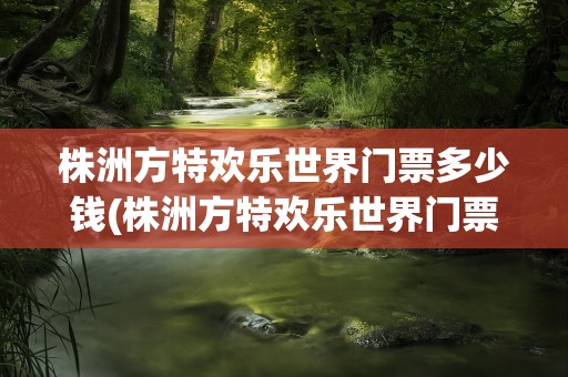 株洲方特欢乐世界门票多少钱(株洲方特欢乐世界门票多少钱一张)
