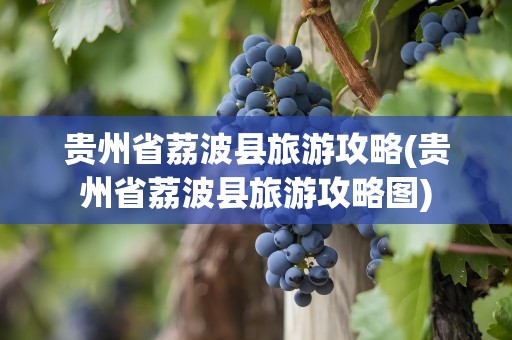 贵州省荔波县旅游攻略(贵州省荔波县旅游攻略图)