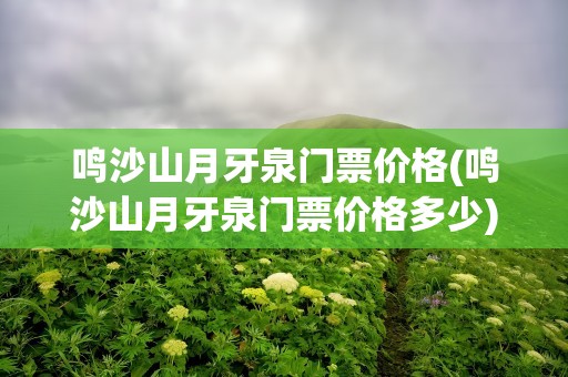 鸣沙山月牙泉门票价格(鸣沙山月牙泉门票价格多少)
