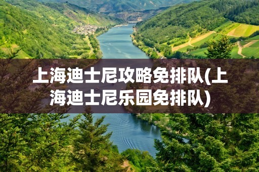 上海迪士尼攻略免排队(上海迪士尼乐园免排队)