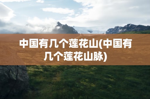 中国有几个莲花山(中国有几个莲花山脉)