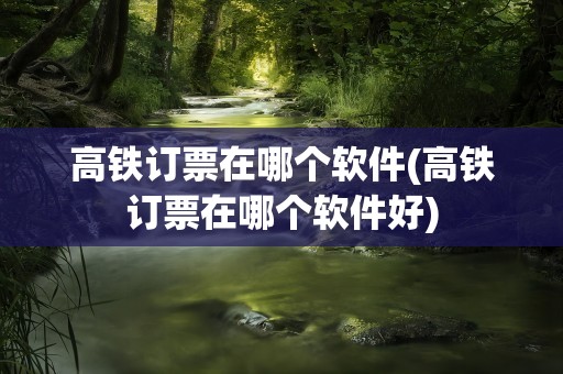 高铁订票在哪个软件(高铁订票在哪个软件好)
