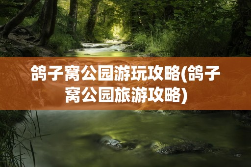 鸽子窝公园游玩攻略(鸽子窝公园旅游攻略)