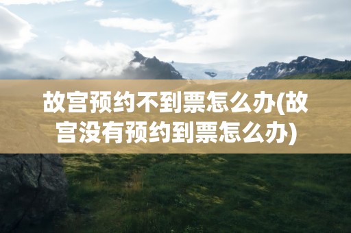 故宫预约不到票怎么办(故宫没有预约到票怎么办)