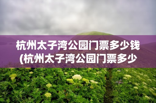 杭州太子湾公园门票多少钱(杭州太子湾公园门票多少钱啊)