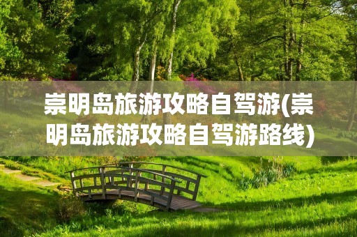 崇明岛旅游攻略自驾游(崇明岛旅游攻略自驾游路线)