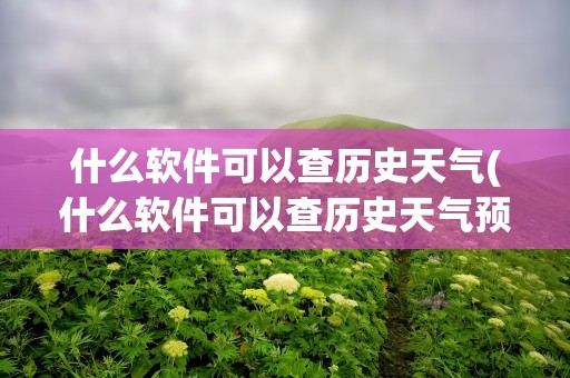 什么软件可以查历史天气(什么软件可以查历史天气预报)