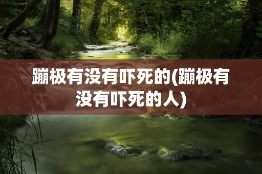 蹦极有没有吓死的(蹦极有没有吓死的人)