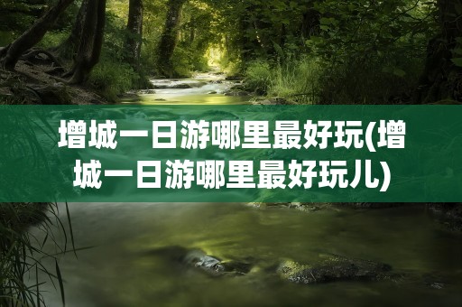 增城一日游哪里最好玩(增城一日游哪里最好玩儿)