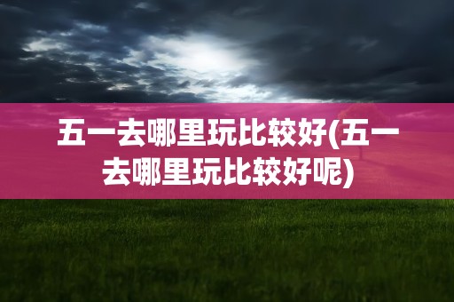 五一去哪里玩比较好(五一去哪里玩比较好呢)