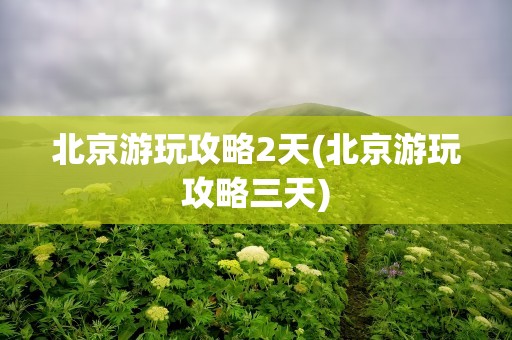 北京游玩攻略2天(北京游玩攻略三天)