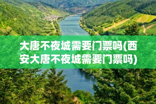 大唐不夜城需要门票吗(西安大唐不夜城需要门票吗)