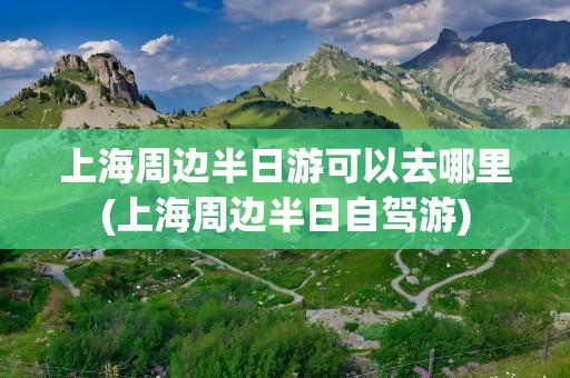 上海周边半日游可以去哪里(上海周边半日自驾游)