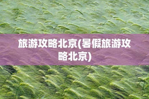 旅游攻略北京(暑假旅游攻略北京)
