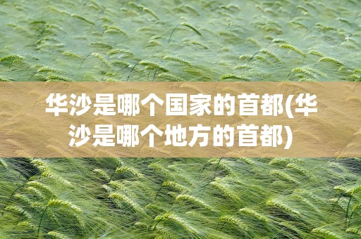 华沙是哪个国家的首都(华沙是哪个地方的首都)