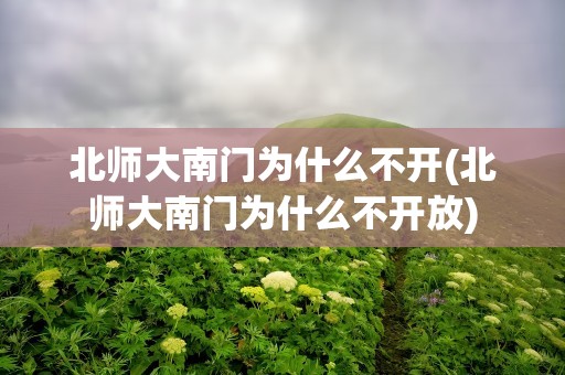 北师大南门为什么不开(北师大南门为什么不开放)