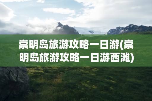 崇明岛旅游攻略一日游(崇明岛旅游攻略一日游西滩)