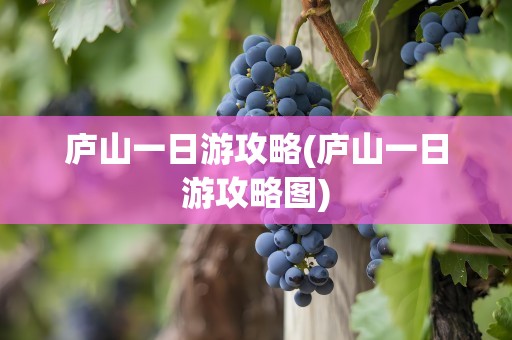 庐山一日游攻略(庐山一日游攻略图)