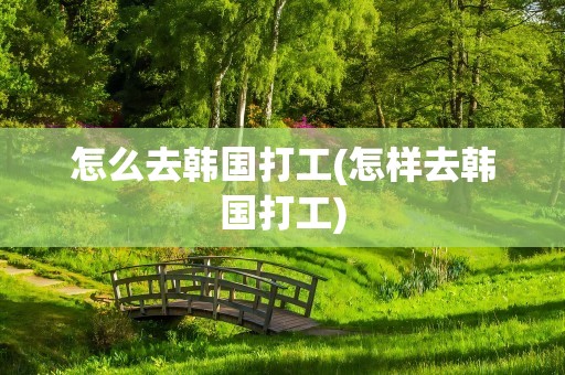 怎么去韩国打工(怎样去韩国打工)