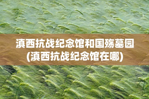 滇西抗战纪念馆和国殇墓园(滇西抗战纪念馆在哪)