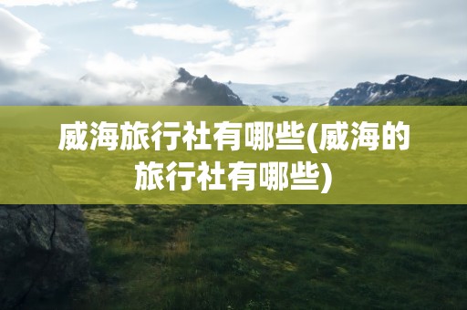 威海旅行社有哪些(威海的旅行社有哪些)